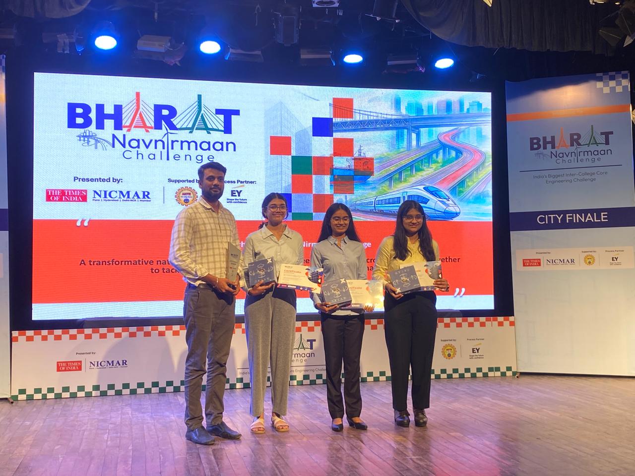 Rohith A N as a winner of the Bharat Nav Nirman Challenge